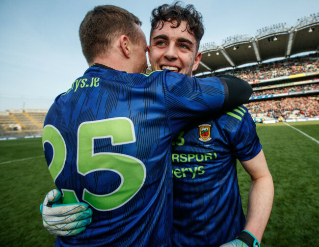 Andy Moran and Ciaran Treacy celebrates