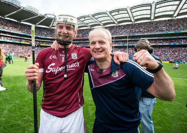 Joe Canning celebrates after the game