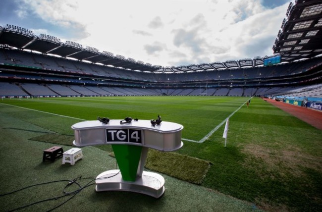 A view of Croke Park before the start of this afternoon's finals