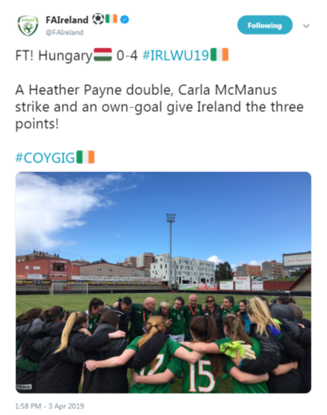 ireland tweet