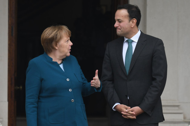 German Chancellor Angela Merkel in Dublin