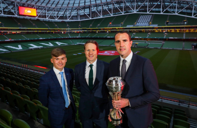 Seamas Keogh and Colin O'Brien with John O'Shea