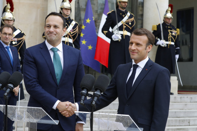 Emmanuel Macron and Irish PM Leo Varadkar Meeting - Paris