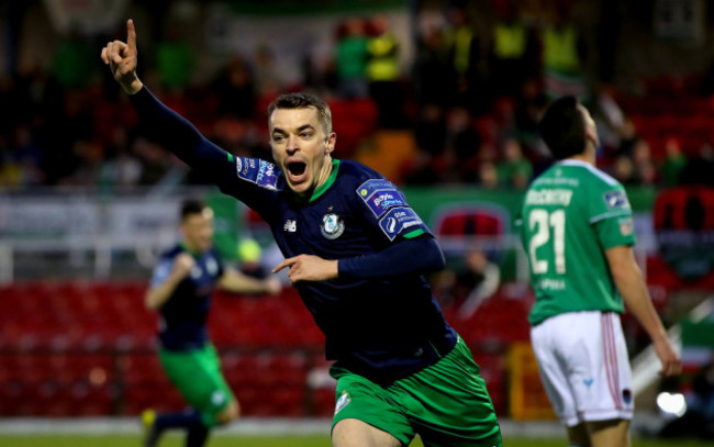 Sean Kavanagh celebrates scoring the first goal