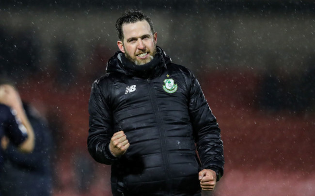 Stephen Bradley celebrates after the game