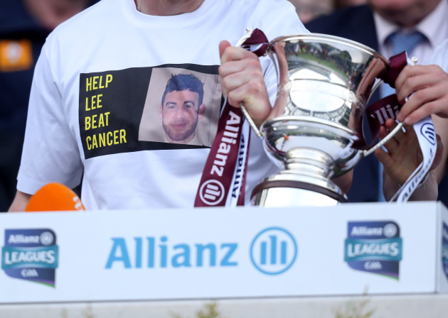 Westmeath players wear t-shirts in support of Lee Wallace