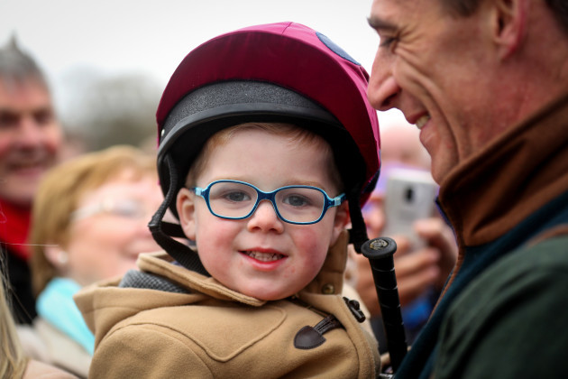 Davy Russell with his son Finn