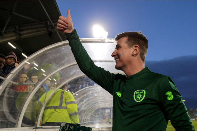 Stephen Kenny celebrates after the game