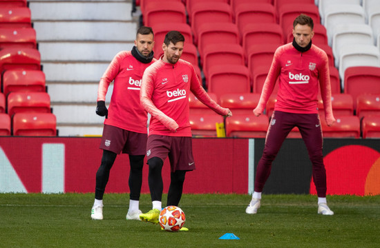 Barcelona Training and Press Conference - Old Trafford