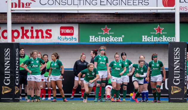 A general view of the Irish Women's team