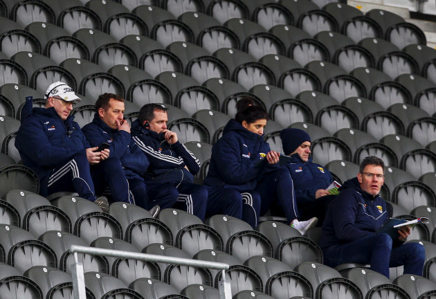 Davy Fitzgerald with his management in the stand