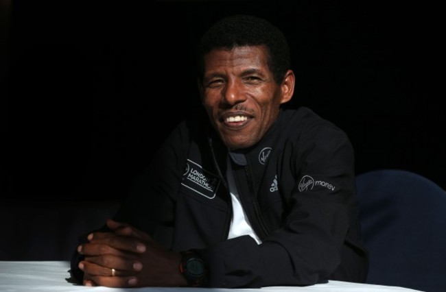 Athletics - Virgin London Marathon 2014 - Haile Gebrselassie Press Conference - Tower Bridge