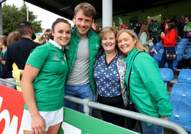 Louise Galvin with her family after the game