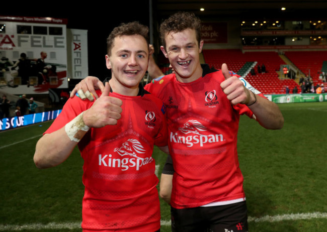 Michael Lowry and Billy Burns celebrate after the game