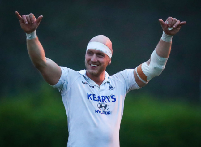 Luke Cahill celebrates at full time