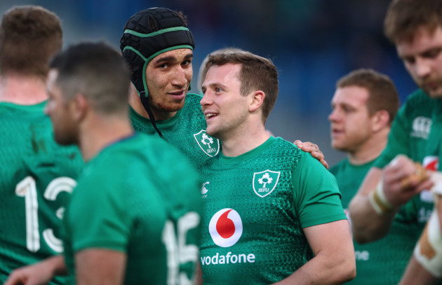 Ultan Dillane and Jack Carty after the game