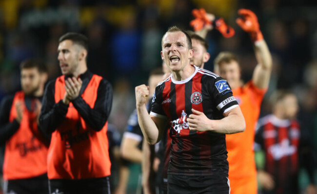 Derek Pender celebrates after the game