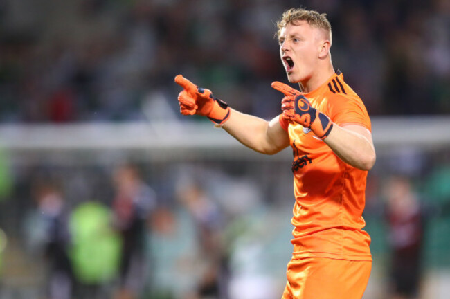 James Talbot celebrates after his side scored their opening goal