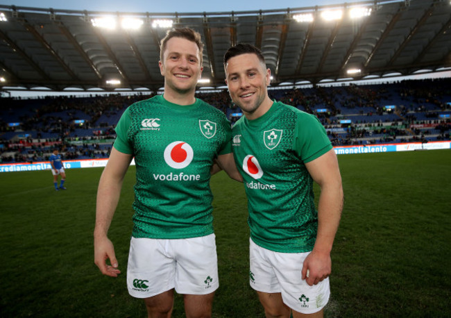 Jack Carty and John Cooney after the game