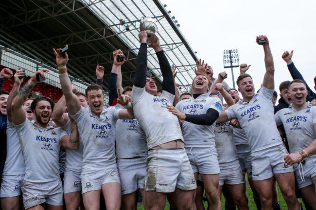 Niall Kenneally lifts the trophy