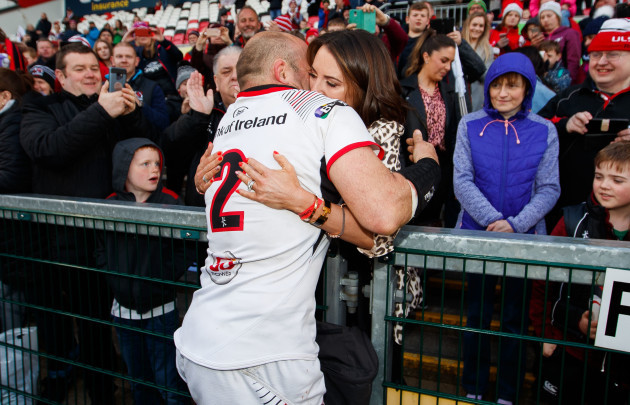 Rory Best after the game with his wife Jodie