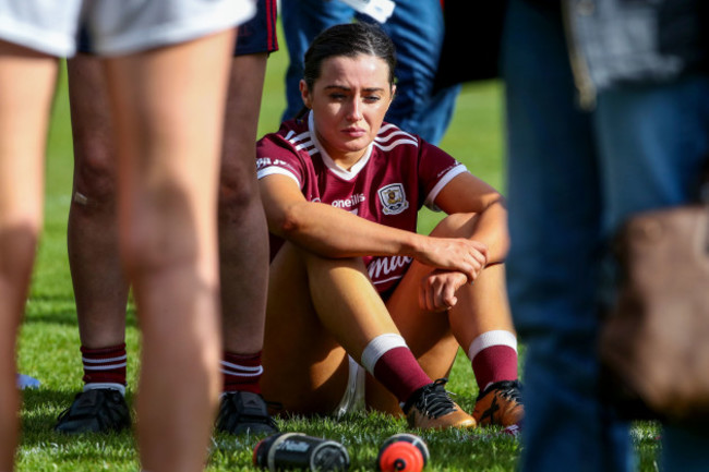 Charlotte Cooney dejected at the end of the game