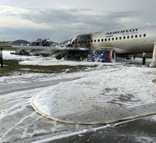 Russia Plane Fire