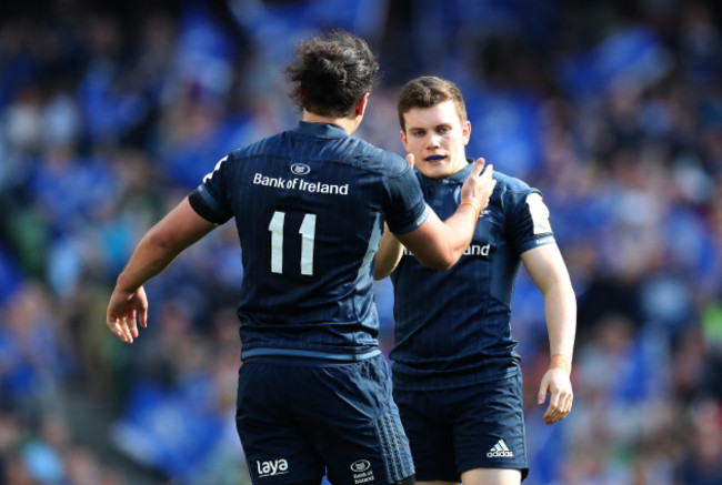 Leinster's James Lowe and Hugh O’Sullivan