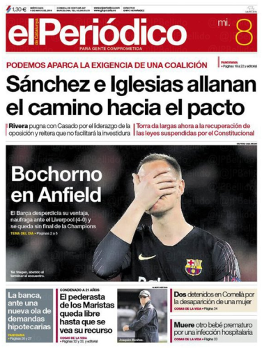 Embarrassed A Nightmare And The Impossible Dream Front Page Reactions From Barcelona And Beyond