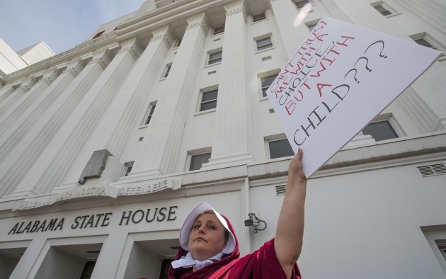 Handmaid's Tale protest against abortion ban bill - Montgomery