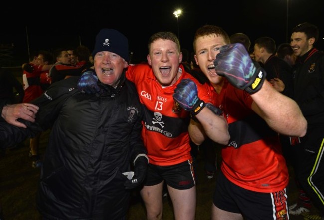 Conor Cox and David Culhane celebrate winning