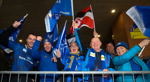 Leinster and Saracens Supporters ahead of the game