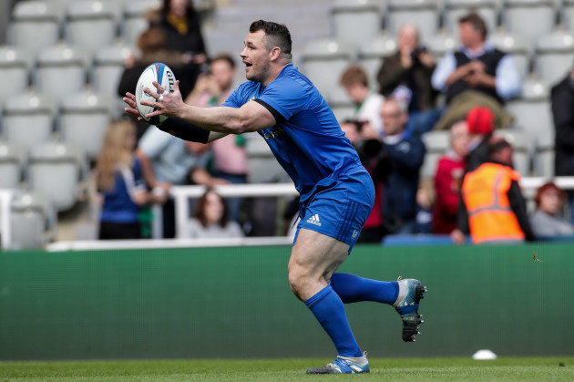 Cian Healy during the warm up