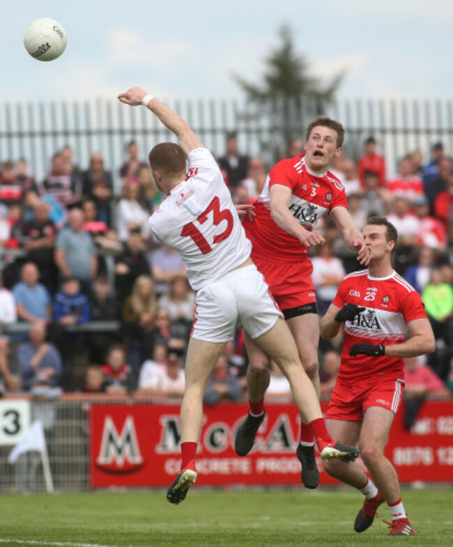 Cathal McShane with Brendan Rogers and Liam McGoldrick