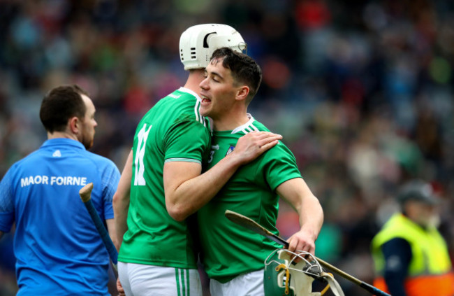 Sean Finn and Kyle Hayes celebrate