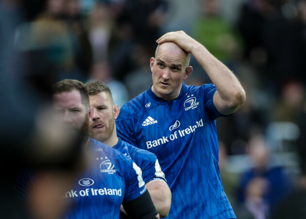 Michael Bent, Sean O'Brien and Devin Toner dejected after the game