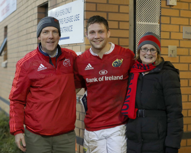 David Johnston with his parents