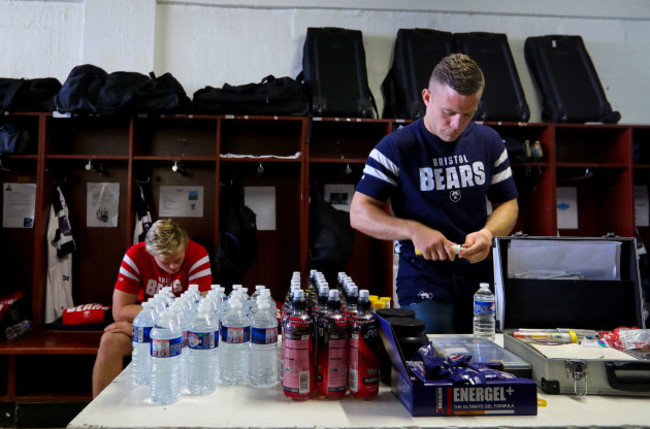 Ian Madigan in the changing room before the match