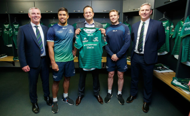 Leo Varadkar with Karl Boyle, Jarrad Butler, Jack Carty and Willie Ruane