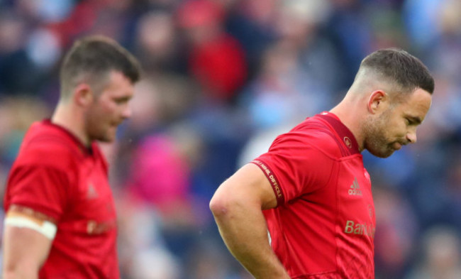 Peter O'Mahony and Alby Mathewson dejected