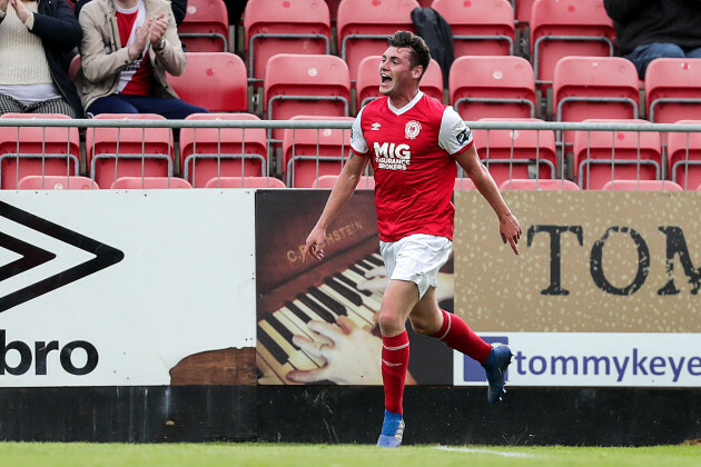 Kevin Toner celebrates scoring a goal