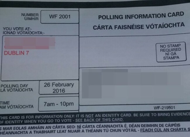 Polling card
