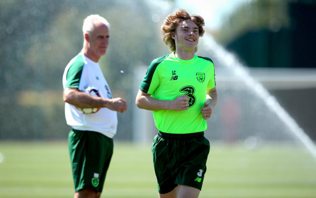 Mick McCarthy and Luca Connell