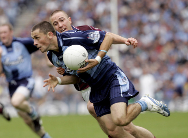 Alan Brogan of Dublin with John Keane of Westmeath