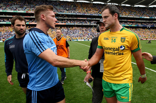 Paul Flynn with Michael Murphy at the end of the game