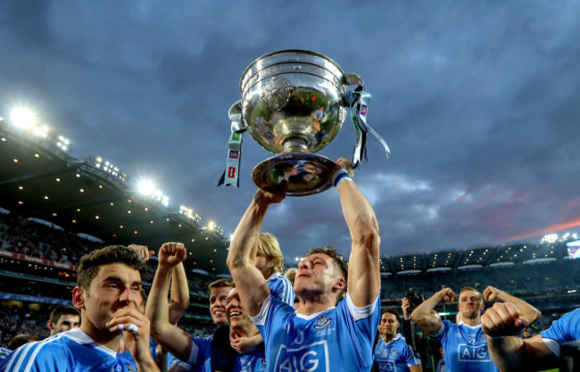 Paul Flynn celebrates with the Sam Maguire