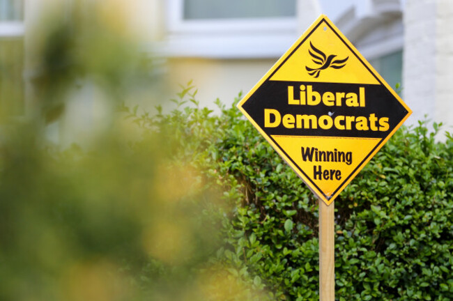 Liberal Democrats Election Board in London, UK - 18 May 2019