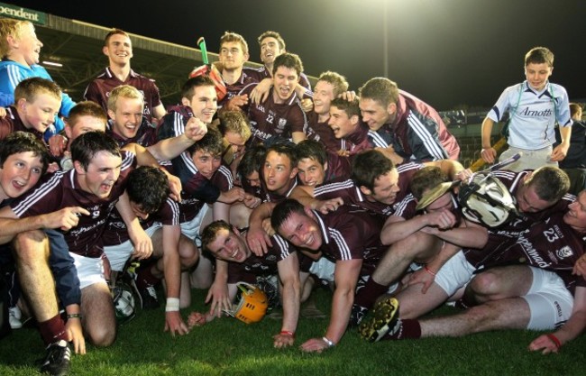 The Galway team celebrate victory