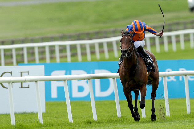 Ryan Lee Moore on Hermosa on his way to winning The Tattersalls Irish 1,000 Guineas