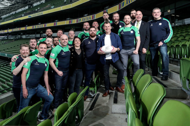 Nigel Owens with the Emerald Warriors RFC